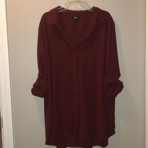 Button up sheer shirt